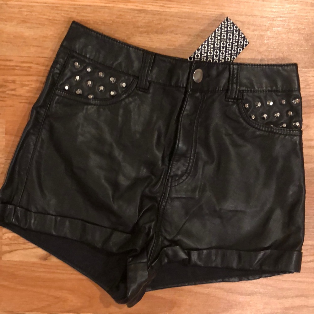 Black Leather shorts